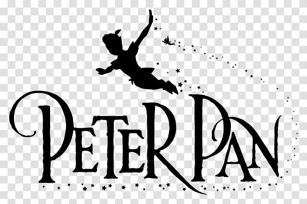 Peter Pan Black And White Clipart, Person, Human, Bird Transparent Png
