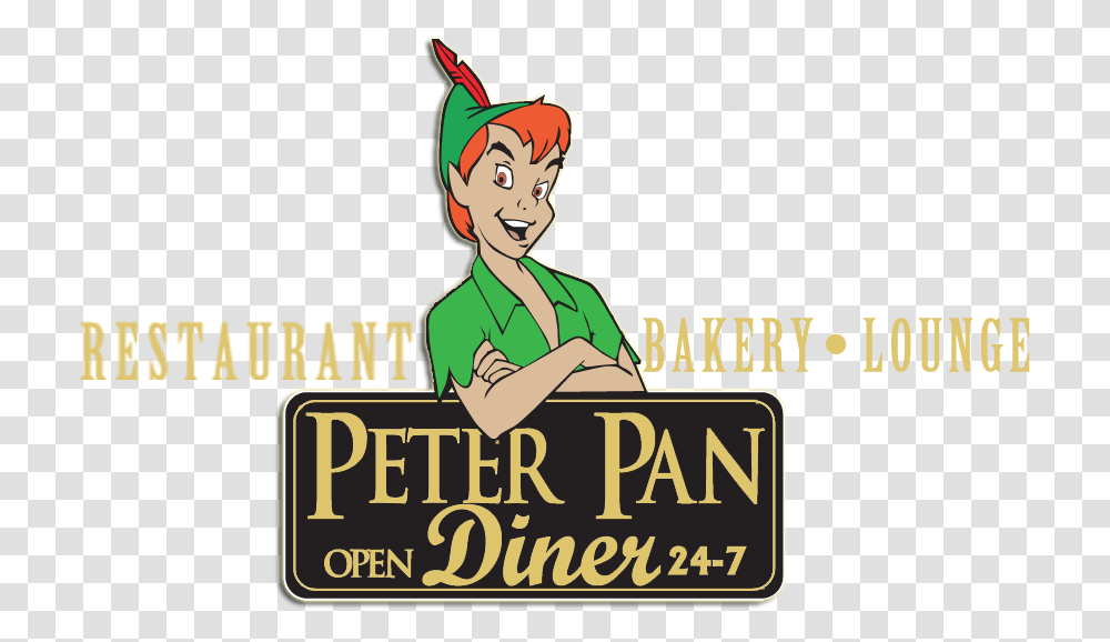Peter Pan Diner Logo, Advertisement, Poster, Flyer, Paper Transparent Png