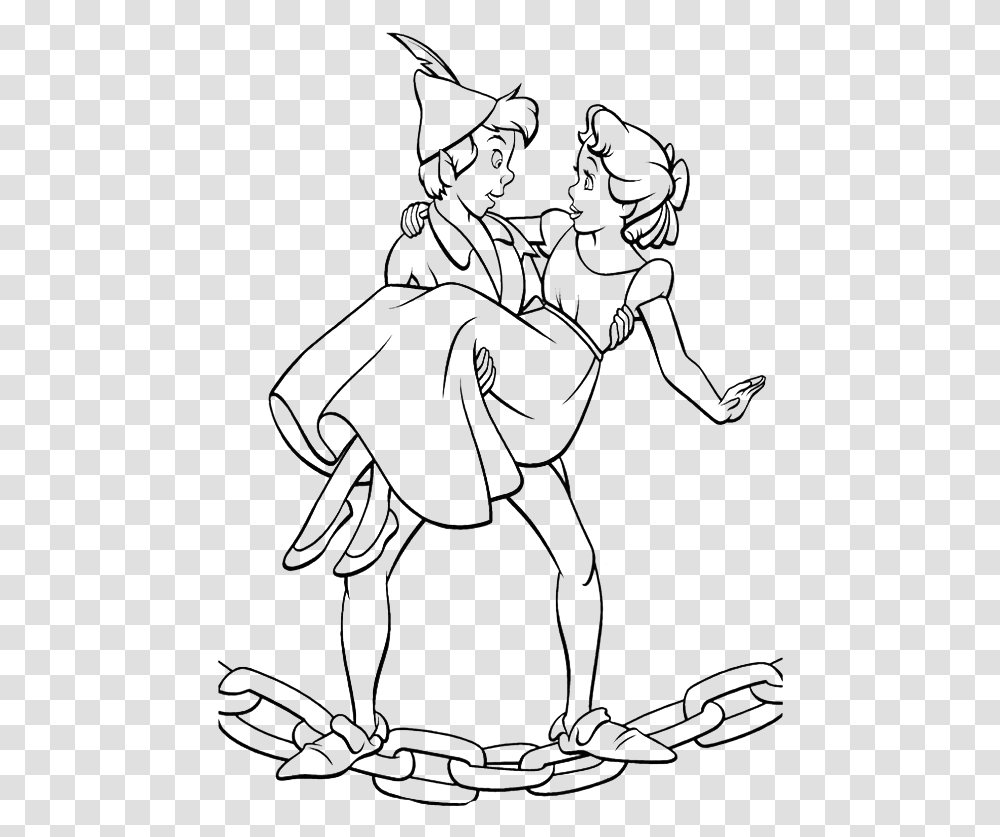 Peter Pan Peter And Wendy Tinker Bell Wendy Darling Drawing Peter Pan Wendy, Person, Stencil, Animal, People Transparent Png