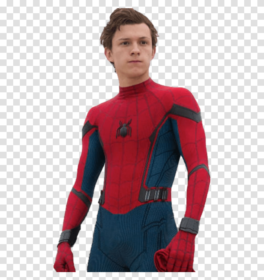 Peter Parker Spiderman Tom Holland, Sleeve, Long Sleeve, Person Transparent Png