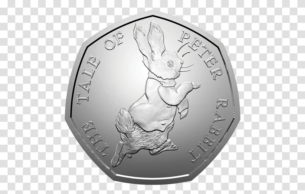 Peter Rabbit 2017 Coin, Money, Silver, Nickel, Cat Transparent Png