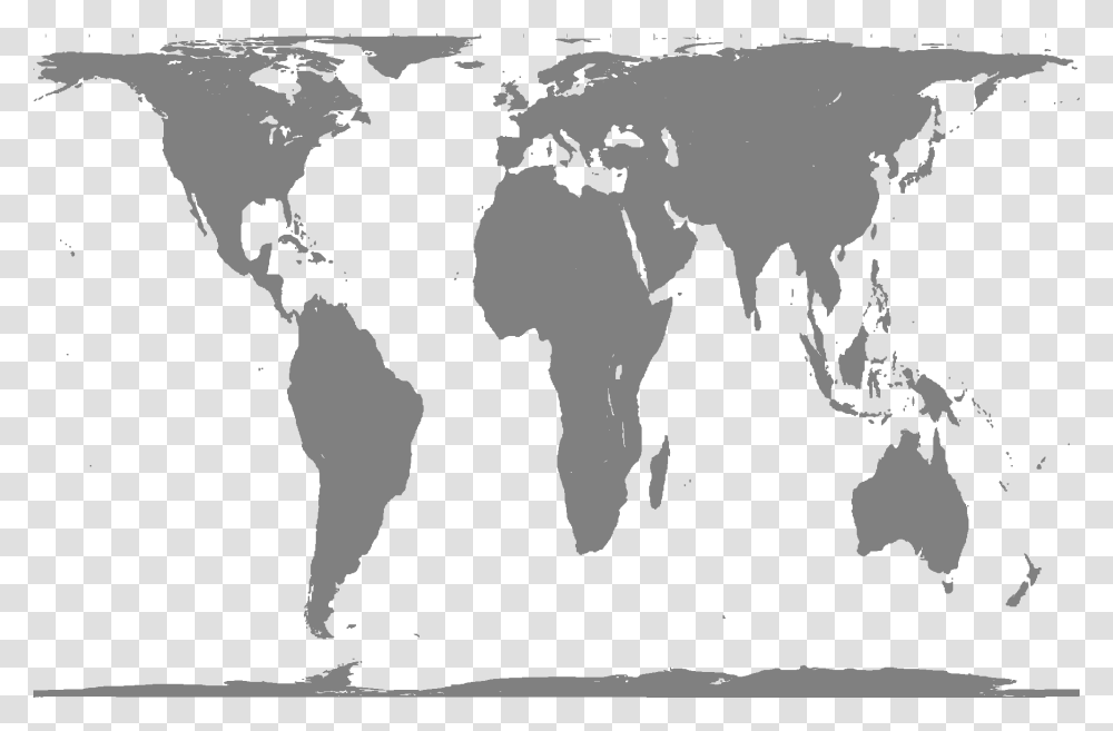 Peters Projection Warm Grey Peters Projection Map Blank, Gray, White Transparent Png
