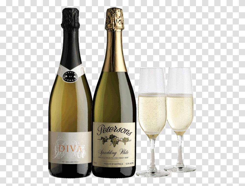 Petersons To Ponds Sparkling Gift Pack With Champagne Champagne Glasses And Bottle, Alcohol, Beverage, Drink, Wine Transparent Png