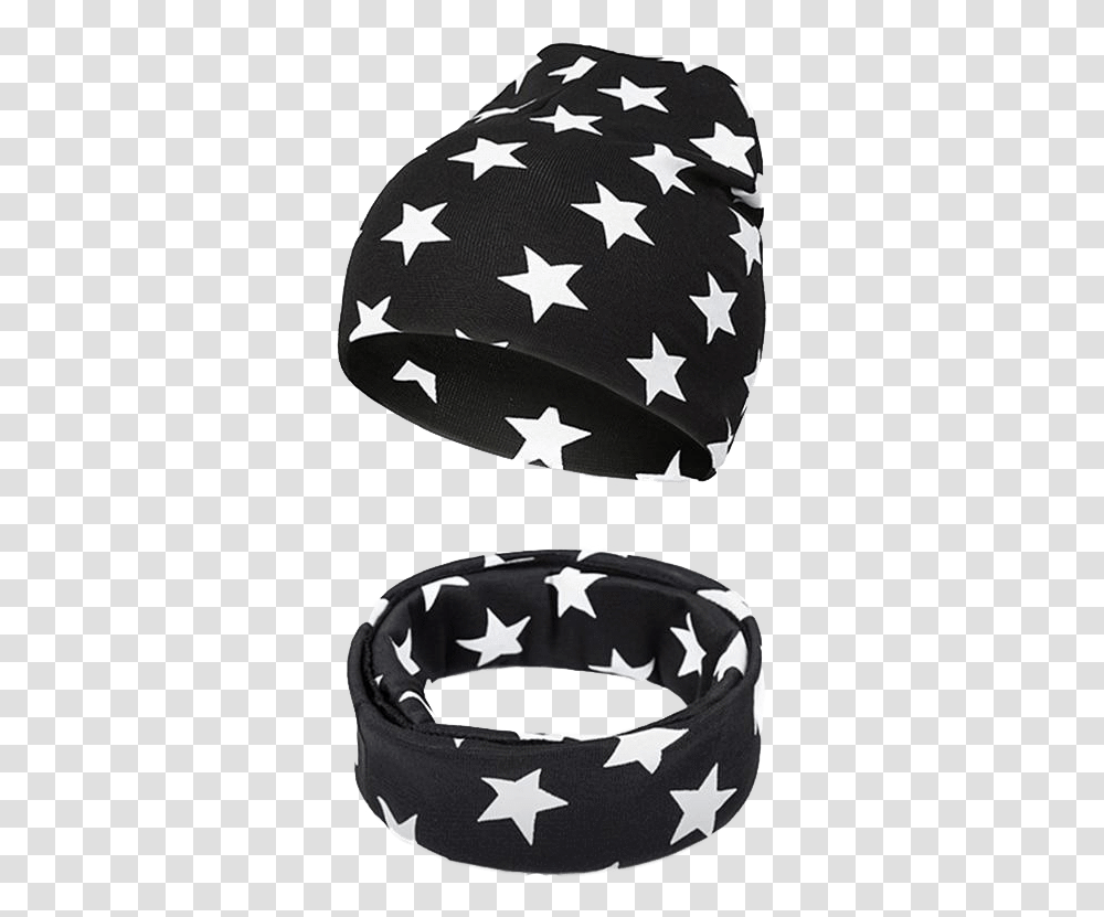 Petite Bello Accessories Black Star Pattern Hat Scarf Nkrnk A Epice Set, Rug, Star Symbol Transparent Png