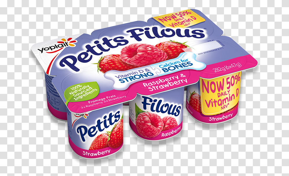 Petits Filous Strawberry Raspberry, Dessert, Food, Yogurt Transparent Png