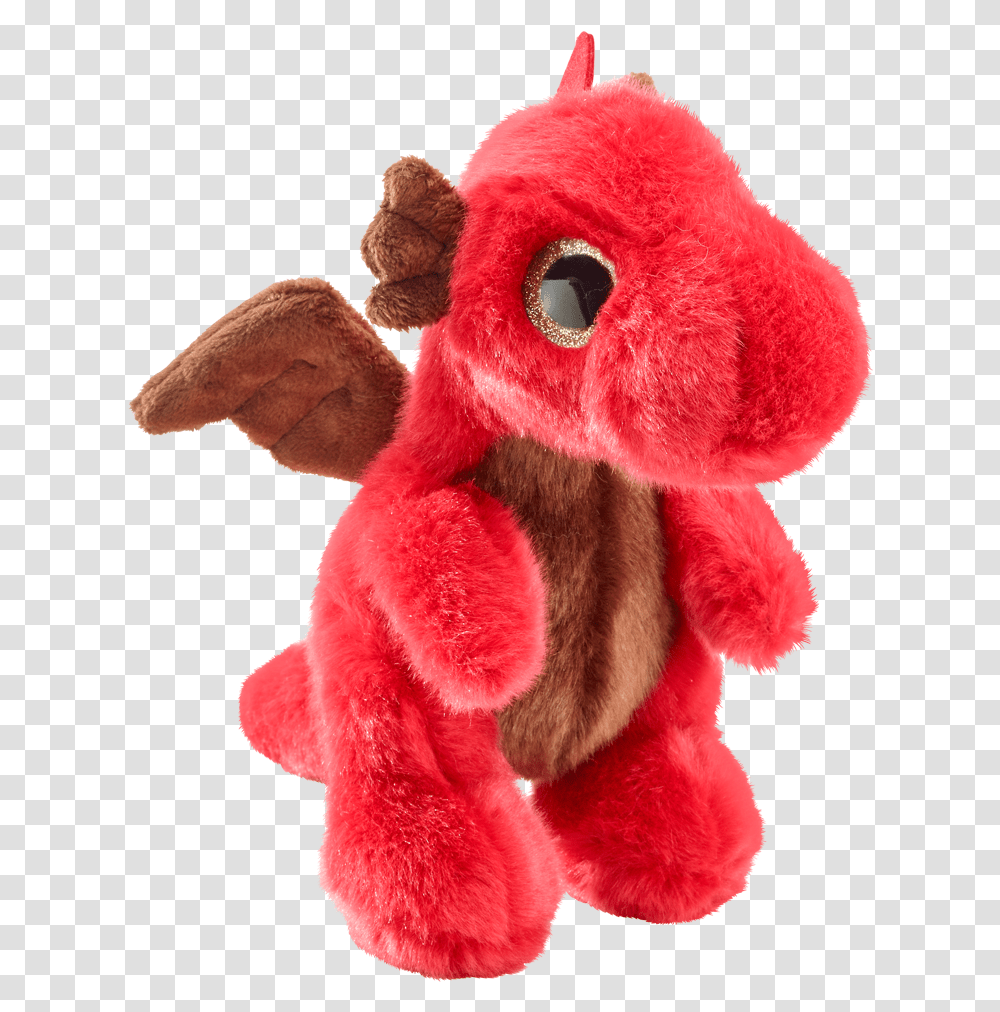 Petjes Glitter Eyes Red Dragon Soft Toy 20cm Stuffed Toy, Plush Transparent Png