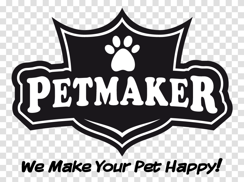 Petmaker Bw Tagline Illustration, Logo, Trademark, Stencil Transparent Png