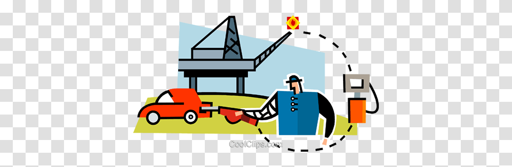 Petroleum From Oil Rig To Gas Pump Royalty Free Vector Clip Art, Building, Construction Crane, Factory, Oilfield Transparent Png