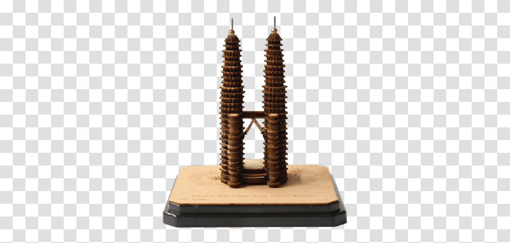 Petronas Twin Tower Miniature, Bronze, Tabletop, Furniture, Stand Transparent Png