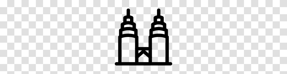 Petronas Twin Towers Icons Noun Project, Gray, World Of Warcraft Transparent Png