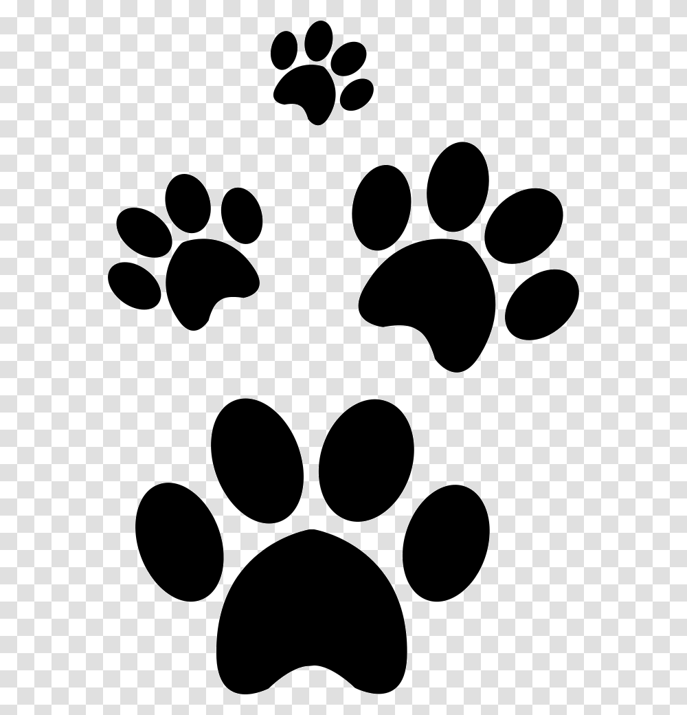 Pets Paws Heart Paw Print Silhouette, Footprint, Rug, Stencil Transparent Png