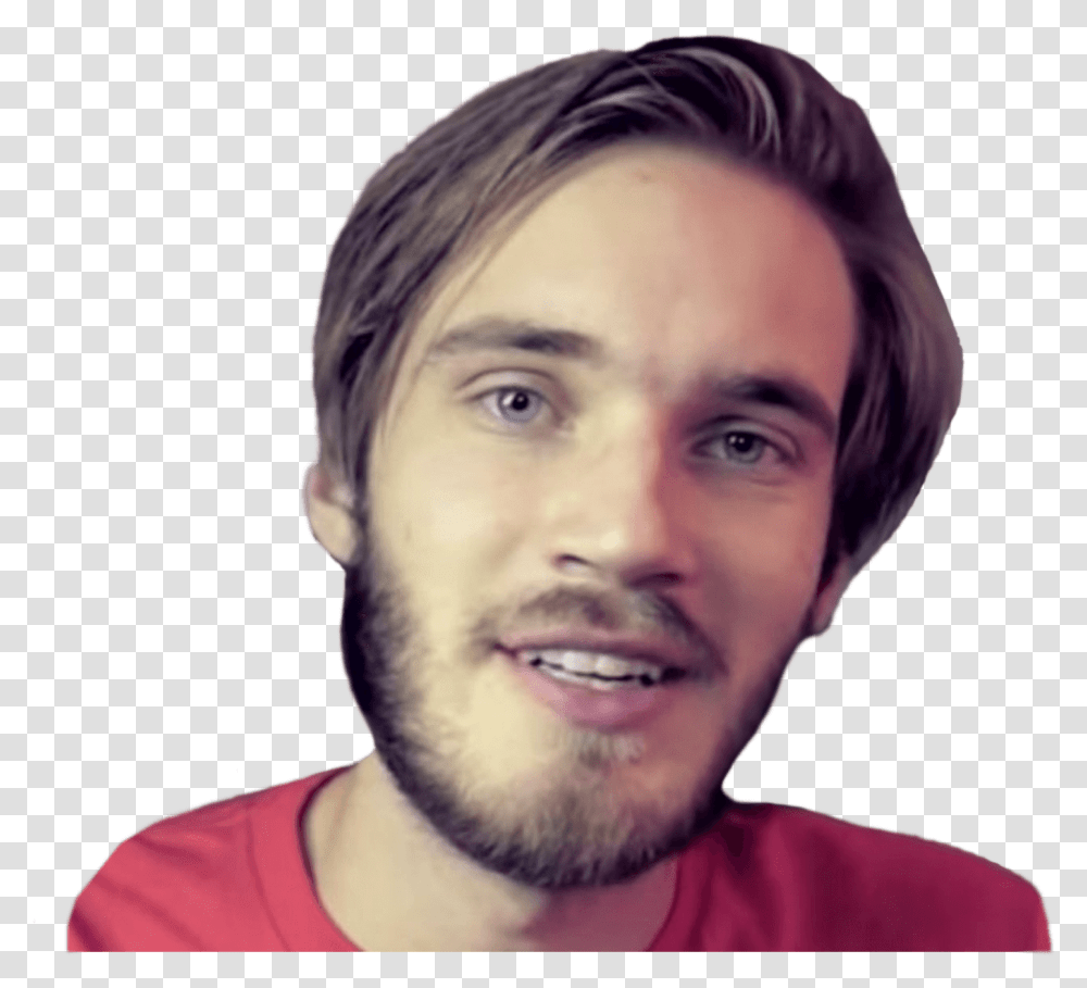 Pewdiepie 3 Image Most Popular Youtuber, Face, Person, Human, Beard Transparent Png