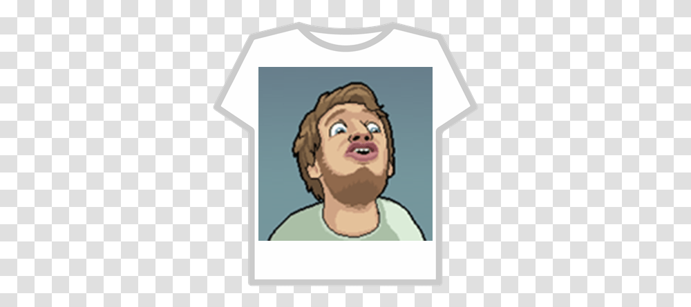Pewdiepie Face 01 Roblox Green T Shirt, Clothing, Apparel, Text, Person Transparent Png