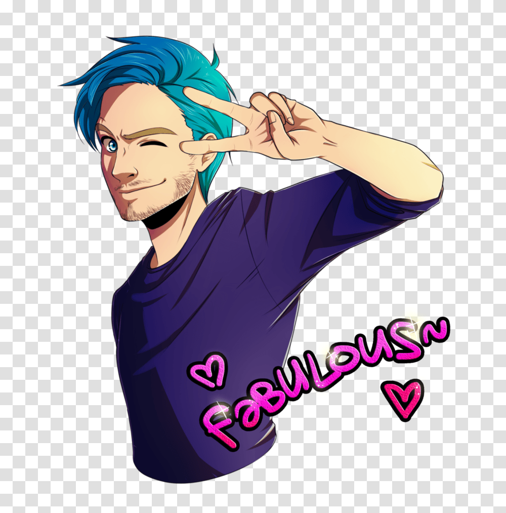 Pewdiepie Fanart, Person, T-Shirt Transparent Png