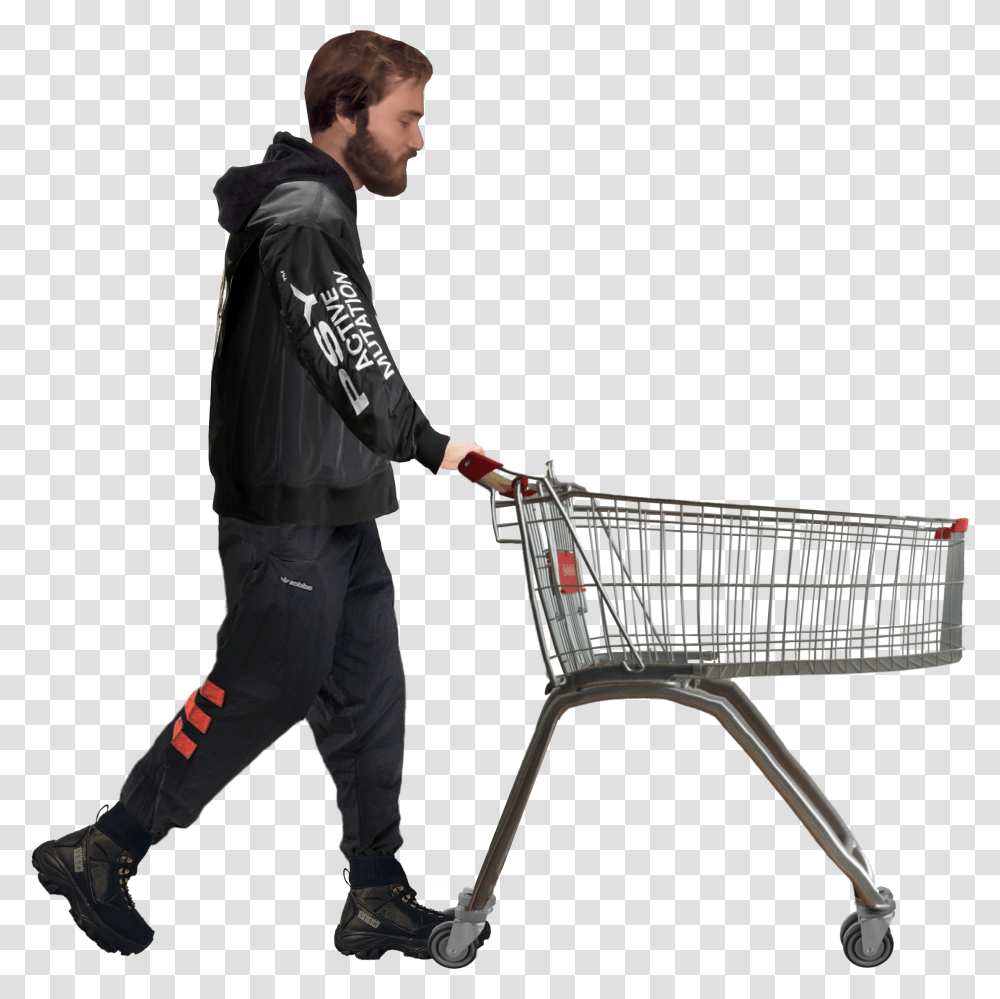 Pewdiepie With Shopping Cart, Person, Human, Bow Transparent Png