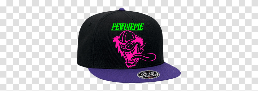 Pewdiepie Wool Blend Snapback Flat Bill Hat Ratchet And Clank Hat, Clothing, Apparel, Baseball Cap, Swimming Cap Transparent Png