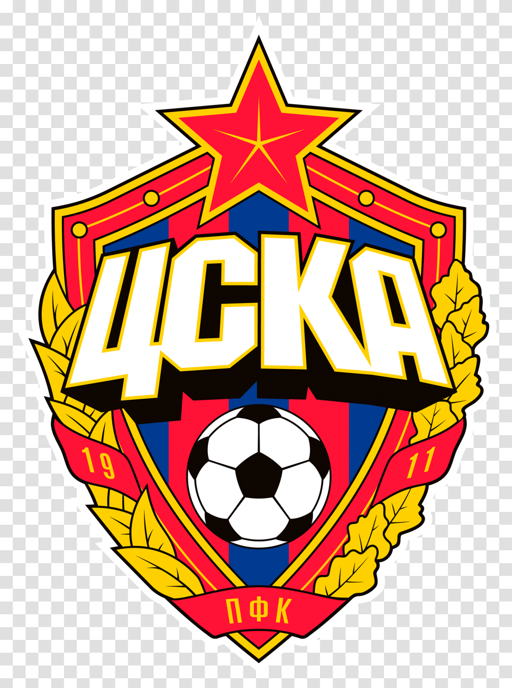 Pfc Cska Moscow Logo Football Logos Cska Moscow Logo Fts, Symbol, Trademark, Dynamite, Bomb Transparent Png