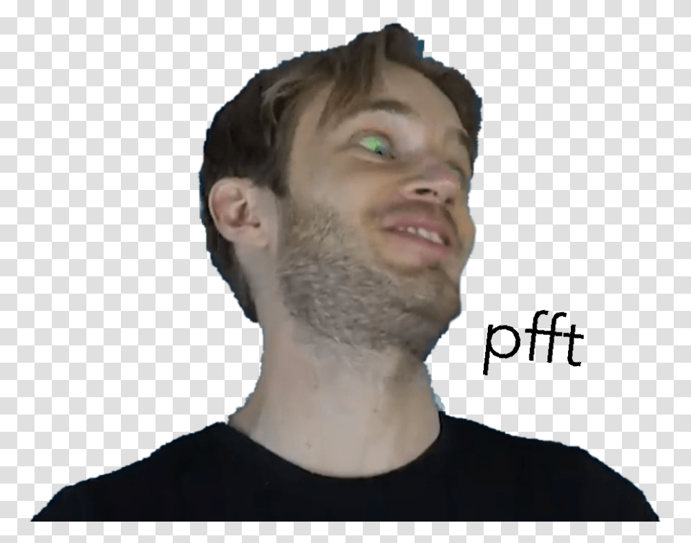 Pfft Pewdiepie Pfft Freetoedit Human, Face, Person, Head, Portrait Transparent Png