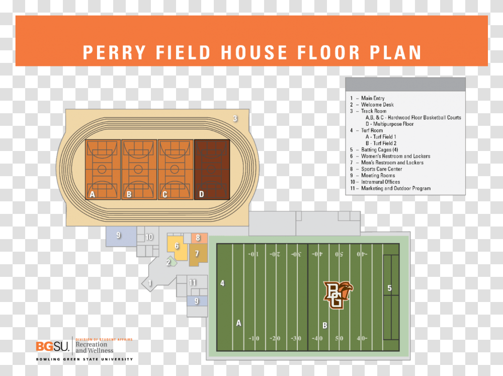 Pfh Floor Plan Perry Field House Bgsu, Building, Label, Paper Transparent Png
