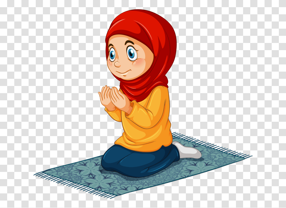 Ph2w Preobrazovannij Muslim Girl Praying Clipart, Worship, Buddha, Prayer, Kneeling Transparent Png