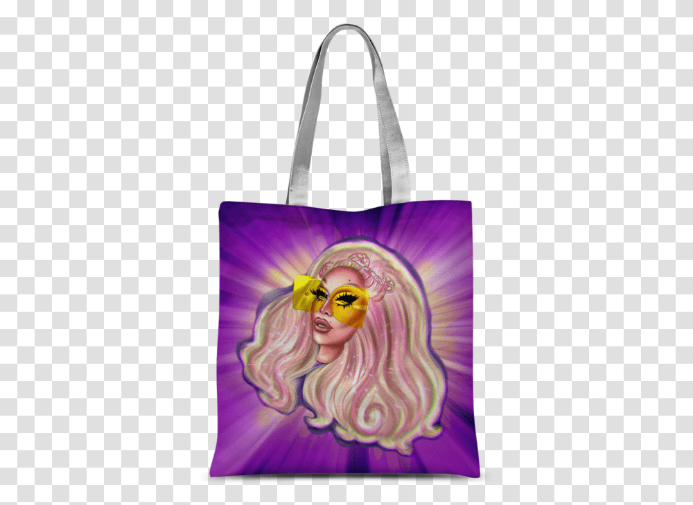 Phaedra Phaded Purple Glow Tote Bag, Person, Human, Shopping Bag, Accessories Transparent Png