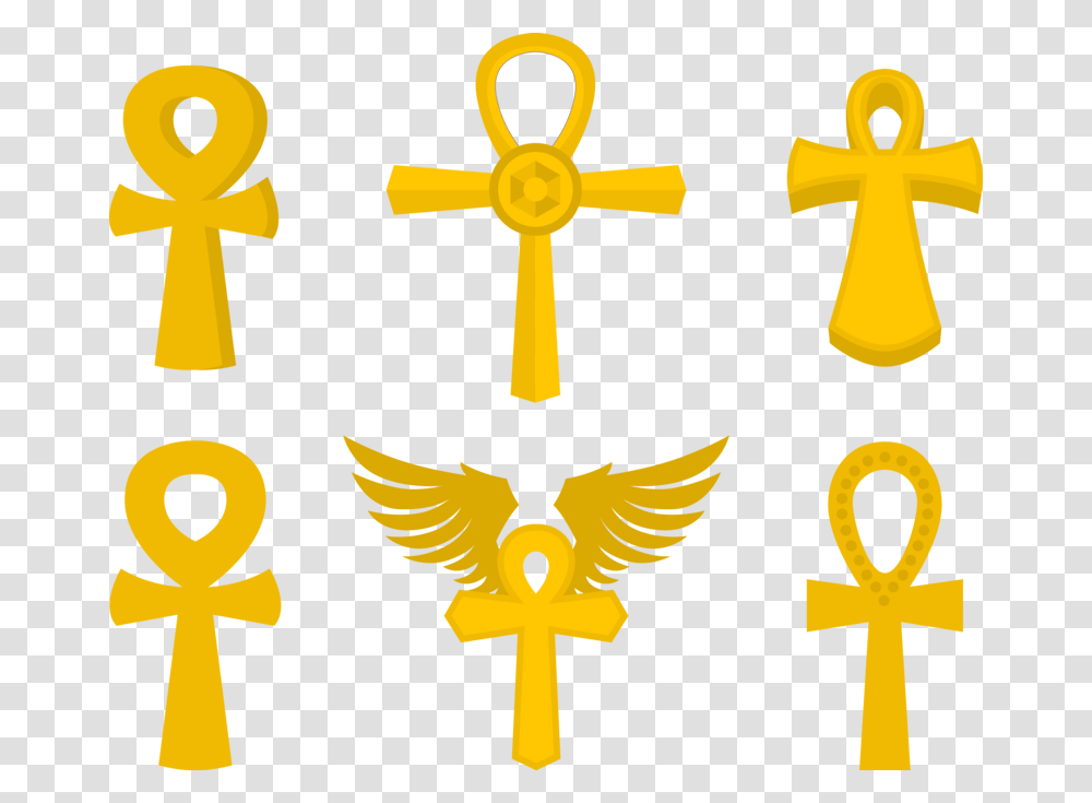 Pharaoh Ancient Religions In Egypt, Cross, Gold Transparent Png
