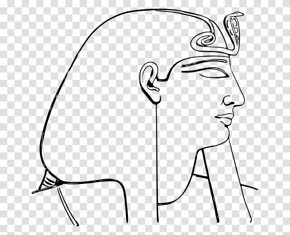 Pharaoh Head Pharaoh Sketch, Gray, World Of Warcraft Transparent Png