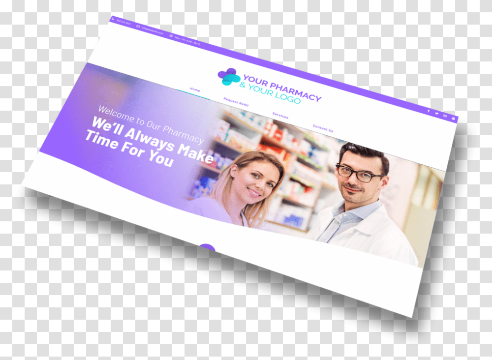 Pharmacy Website Header Section Paper, Person, Glasses, Accessories, Poster Transparent Png