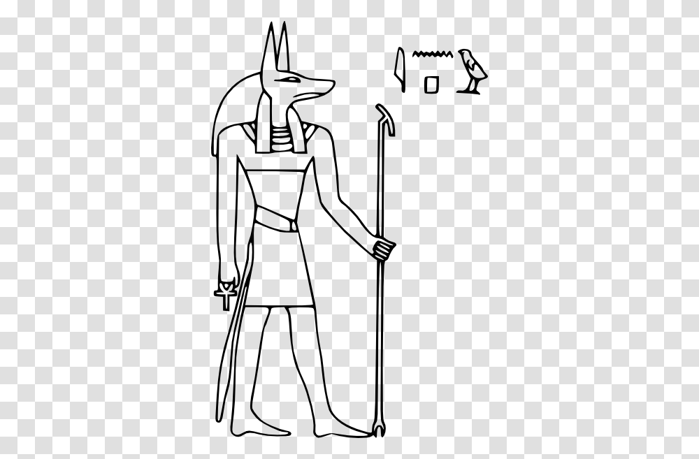 Pharoa God Anubis Clip Art Free Vector, Cane, Stick, Bow Transparent Png