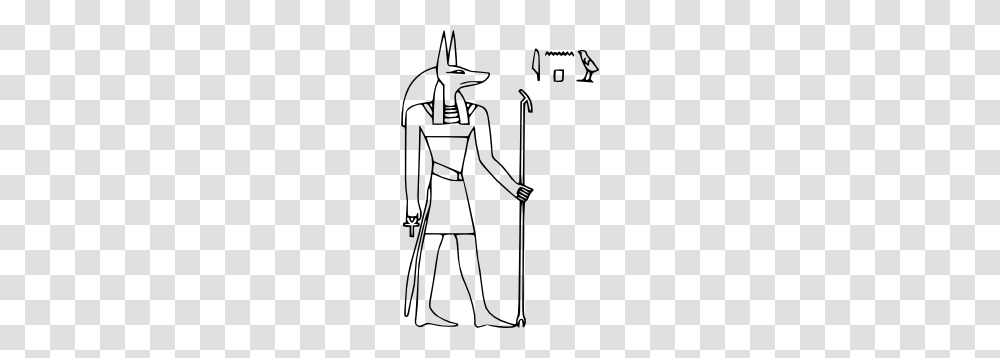 Pharoa God Anubis Clip Art, Utility Pole, Stick, Cane, Drawing Transparent Png
