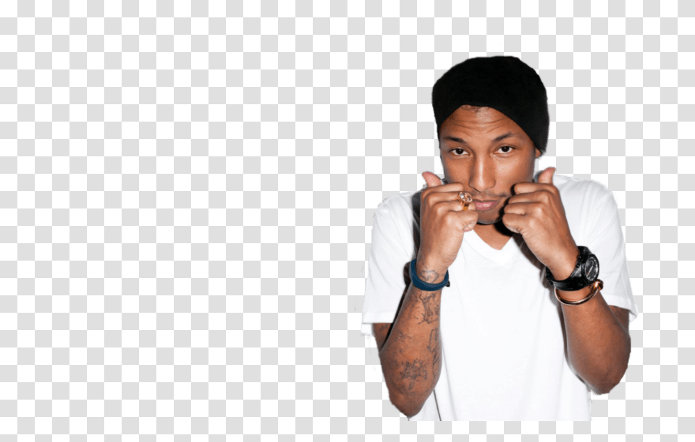 Pharrell Williams White Pharrell Williams, Skin, Person, Sleeve Transparent Png