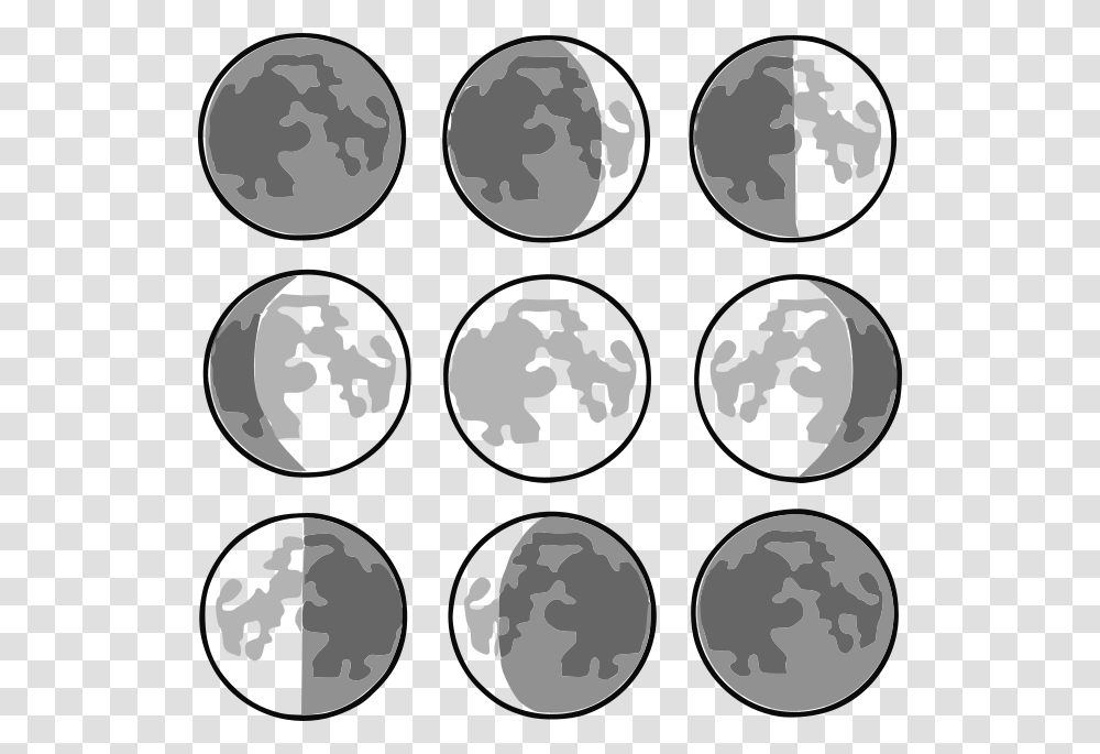 Phases Of The Moon Clipart Different Shapes Of The Moon As Seen, Clock Tower, Architecture, Building Transparent Png