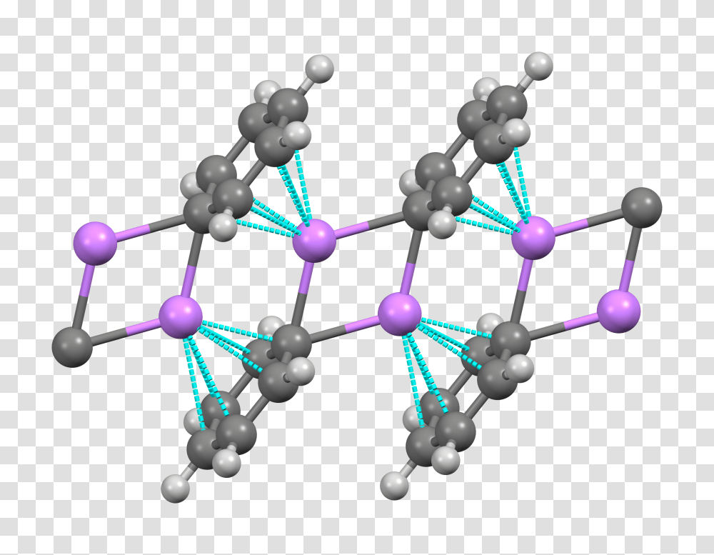 Phenyllithium Chain From Xtal Mercury Balls, Network Transparent Png