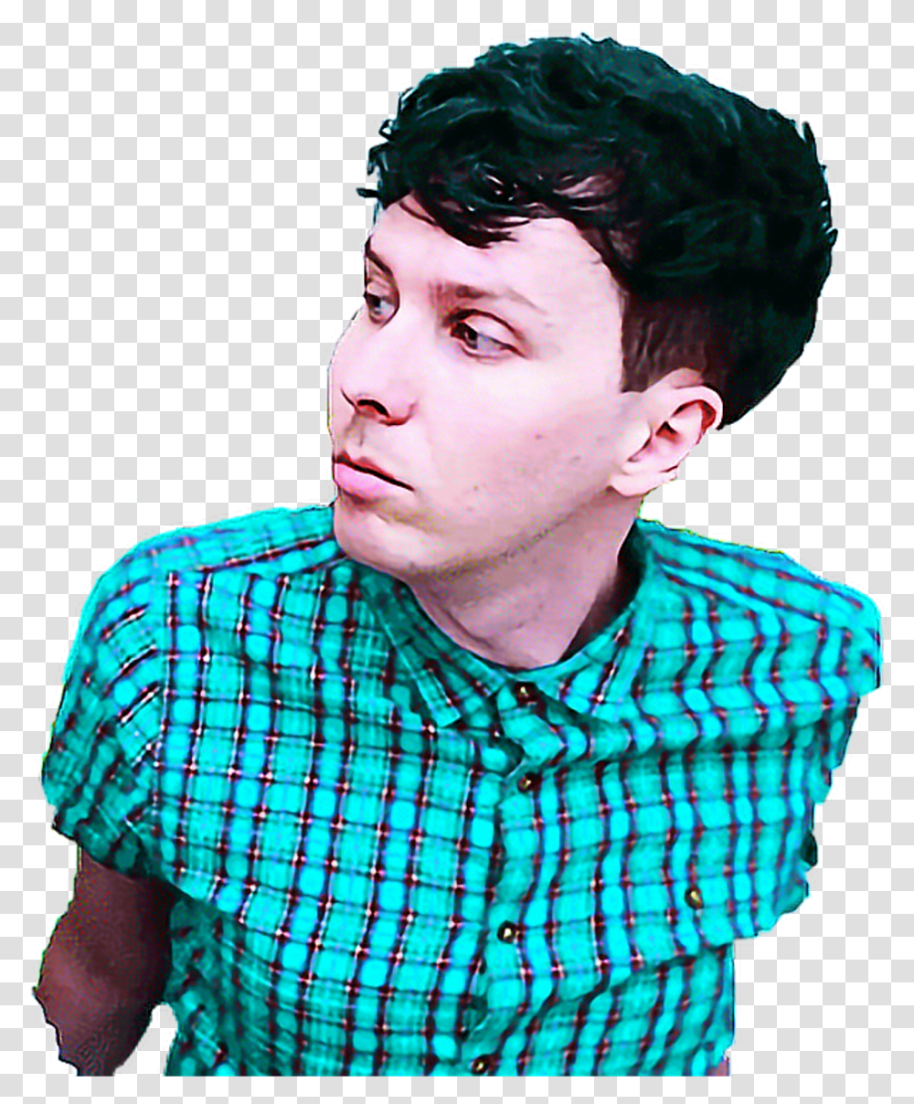 Phil Lester Phil Lester Gif Uwu, Person, Face, Shirt Transparent Png