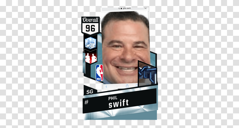 Phil Swift Nba 2k17 Custom Card 2kmtcentral Nba Africa Game 2015, Face, Person, Monitor, Screen Transparent Png