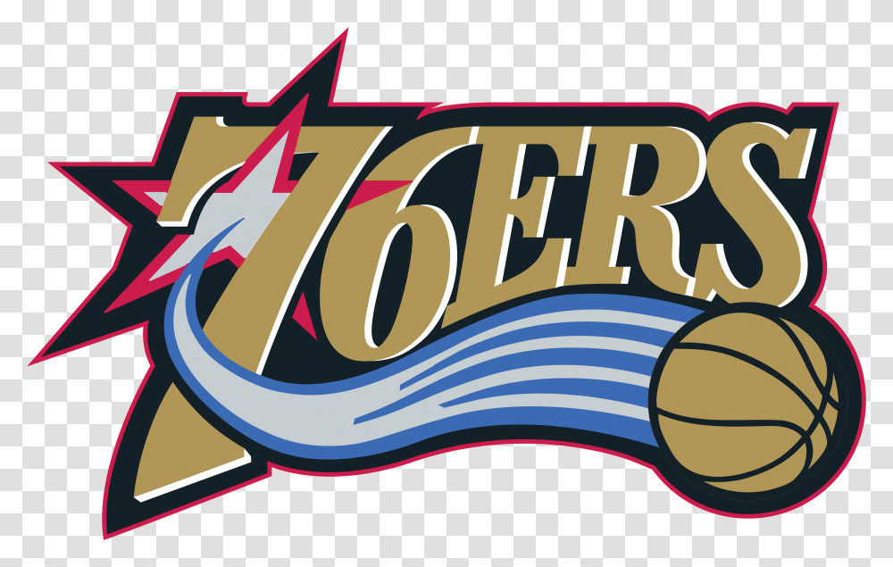 Philadelphia 76ers Logo Old School 76ers Logo, Alphabet, Word, Label Transparent Png