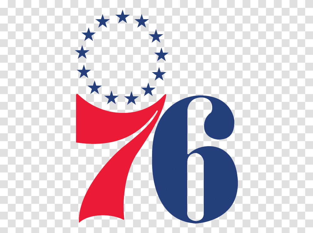 Philadelphia 76ers Primary Logo, Number, Trademark Transparent Png
