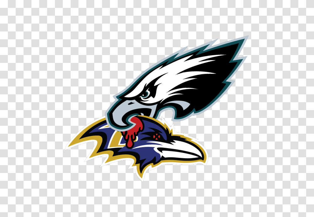 Philadelphia Eagles Baltimore Ravens Nfl Logos, Emblem, Dragon, Bird Transparent Png
