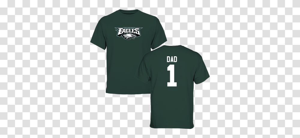 Philadelphia Eagles Number One Dad Shirt Number, Clothing, Apparel, T-Shirt, Person Transparent Png