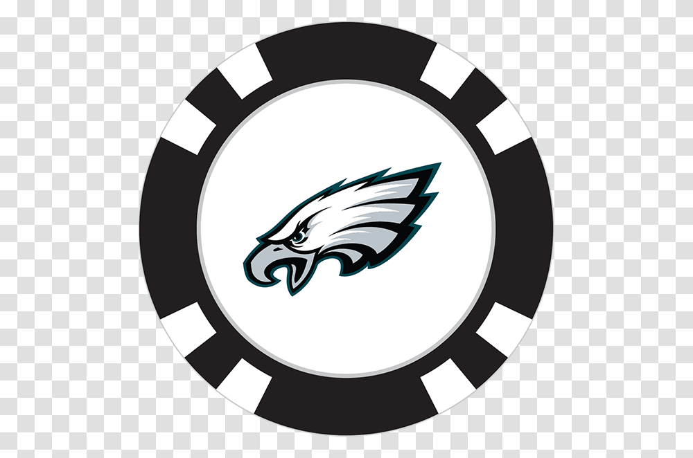 Philadelphia Eagles Poker Chip Ball Marker, Logo, Trademark, Emblem Transparent Png