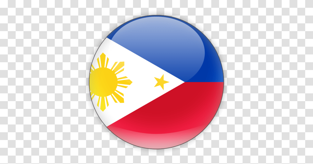 Philippine Flag Logo Image With Philippines Flag Circle, Sphere, Balloon, Text, Egg Transparent Png