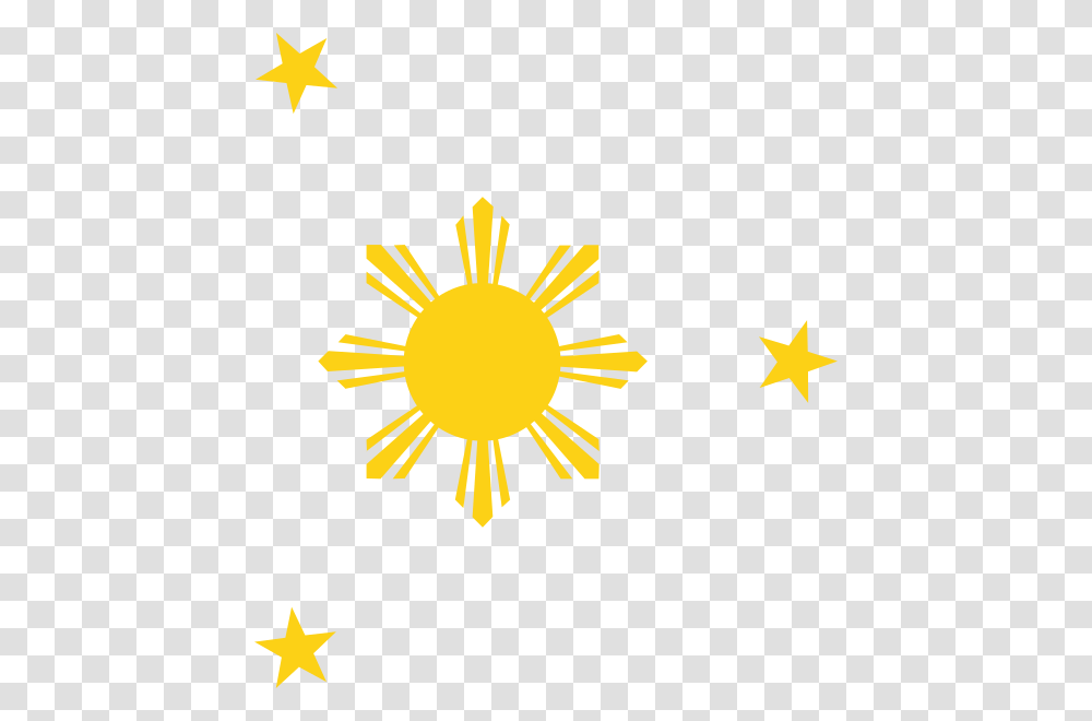 Philippine Flag Sun And Stars, Star Symbol Transparent Png