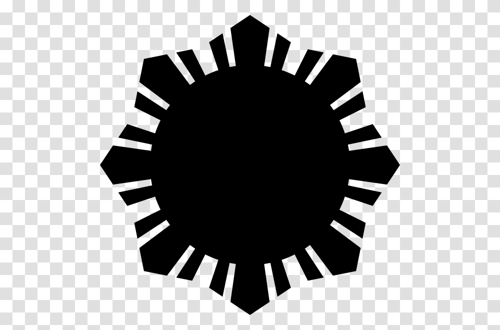 Philippine Flag Sun Symbol Black Silhouette Vector Philippine Flag Sun Clipart, Gray, World Of Warcraft Transparent Png