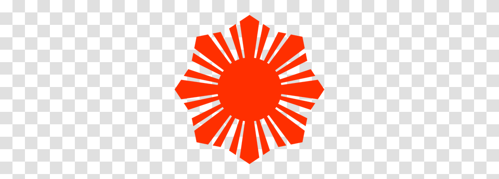 Philippine Flag Sun Symbol Red Silhouette, Plant, Flower, Blossom, Leaf Transparent Png