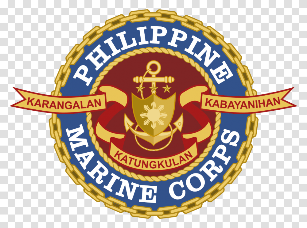 Philippine Marine Corps Logo United States Navy, Trademark, Badge, Label Transparent Png