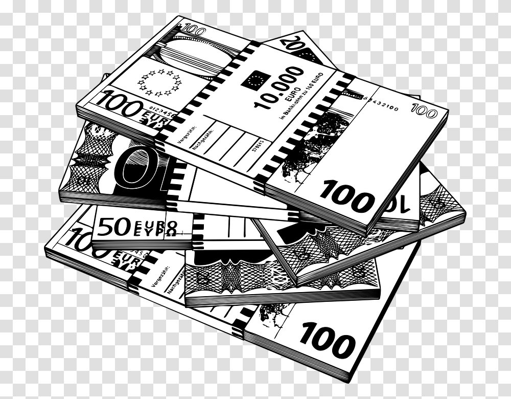 Philippine Money Clipart Black And White, Plan, Plot, Diagram, Flyer Transparent Png