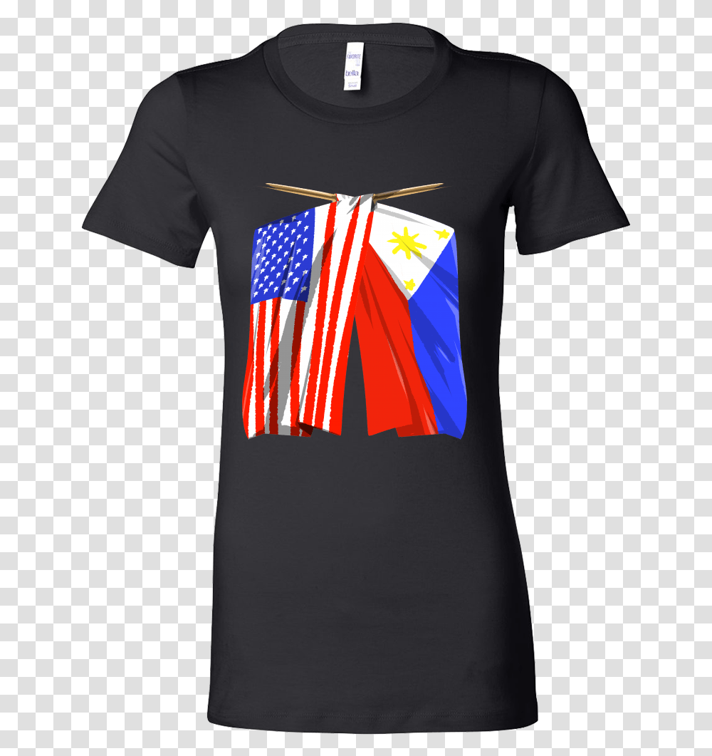 Philippines Flag T Shirt Filipino American Flag Tee Gender Reveal Team Girl T Shirt, Apparel, T-Shirt Transparent Png
