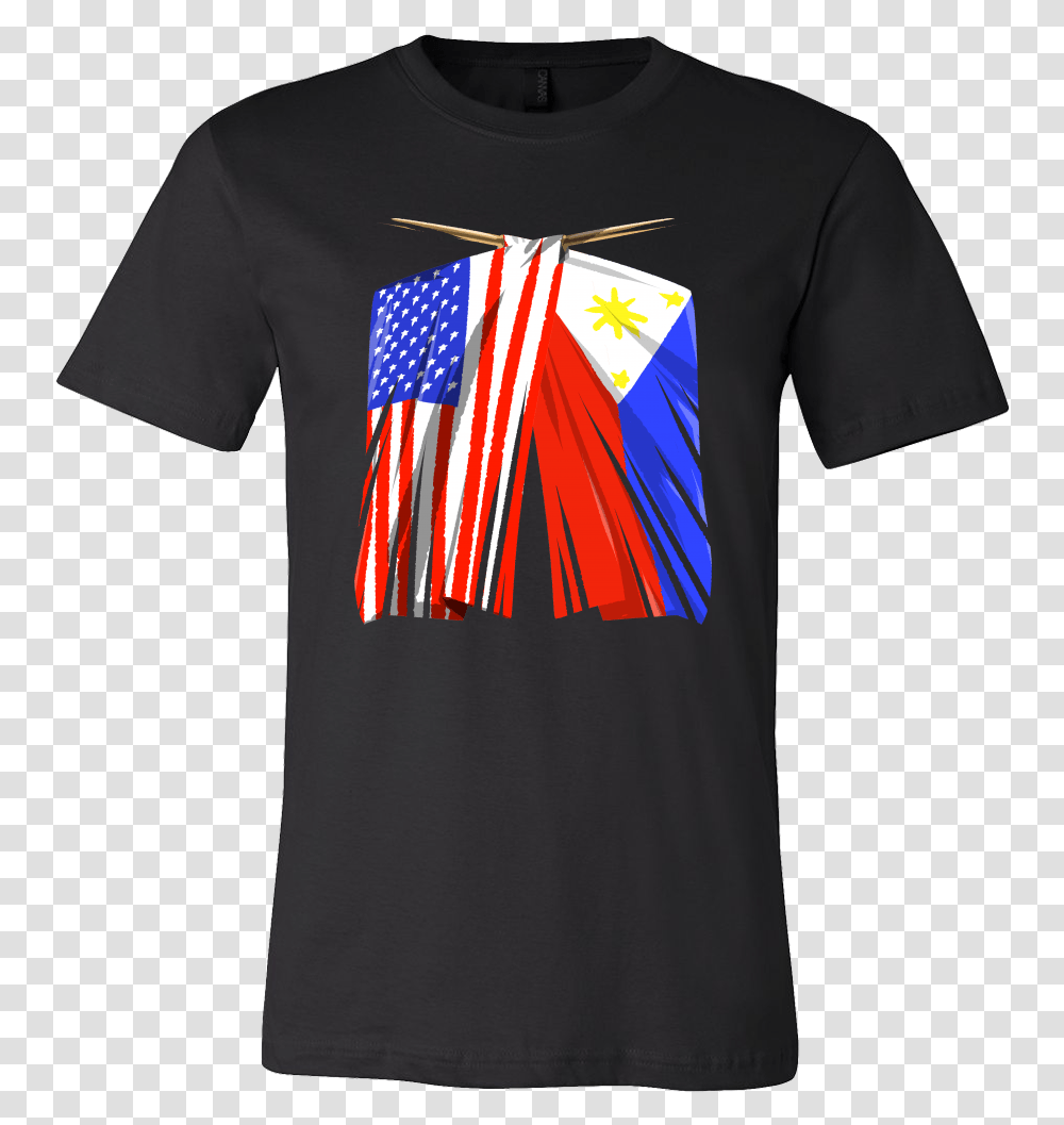 Philippines Flag T Shirt Filipino American Flag Tee Italian Halloween, Apparel, T-Shirt Transparent Png