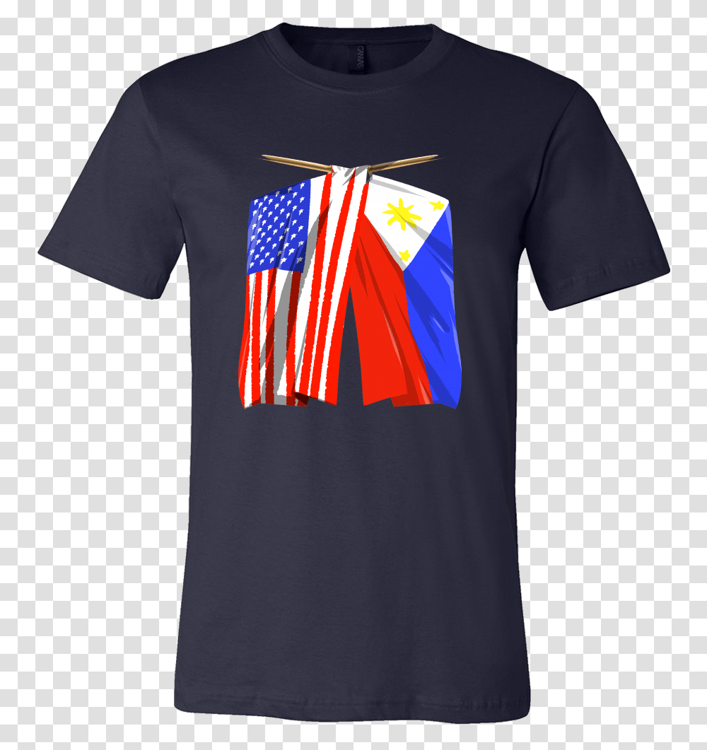 Philippines Flag T Shirt Filipino American Flag Tee Philippine Flag And American Flag, Apparel, T-Shirt Transparent Png