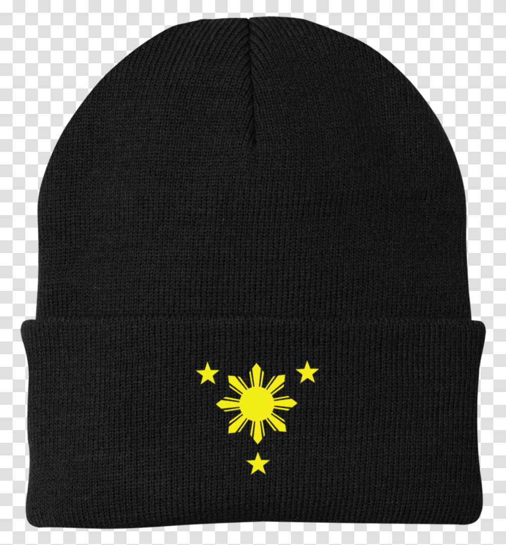 Philippines Sun And Stars Knit Cap, Apparel, Hat, Beanie Transparent Png